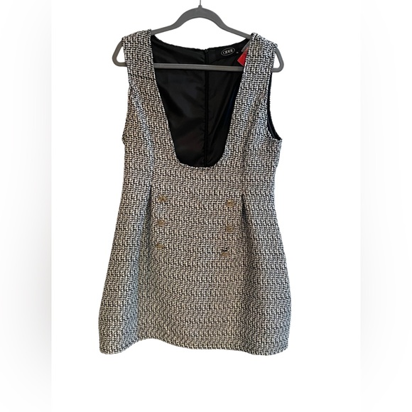 Cider Wool blend U front tweed mini dress vintage look size XL new with tags - Picture 5 of 8